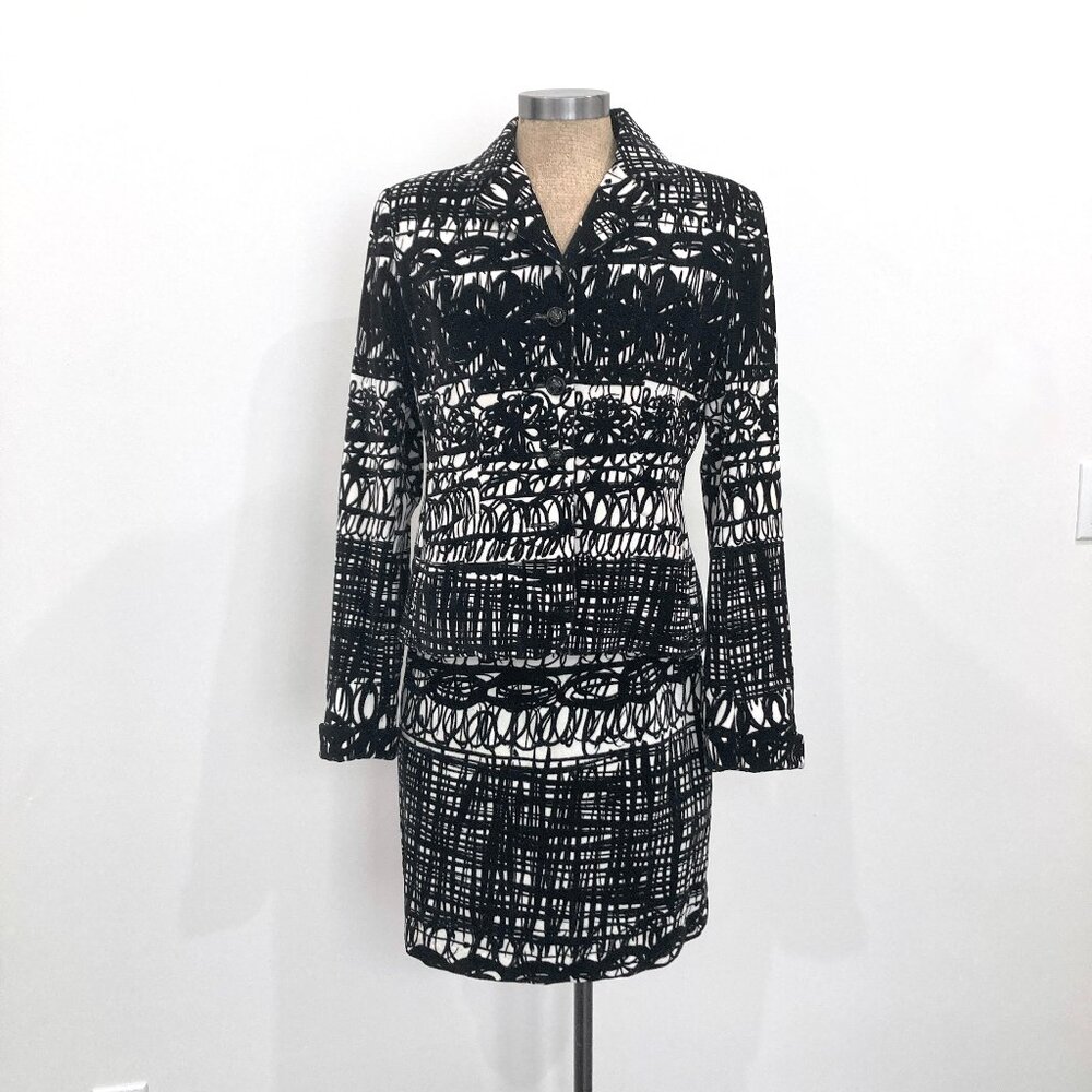 Moschino Cheap and Chic skirt suit blazer velvet
